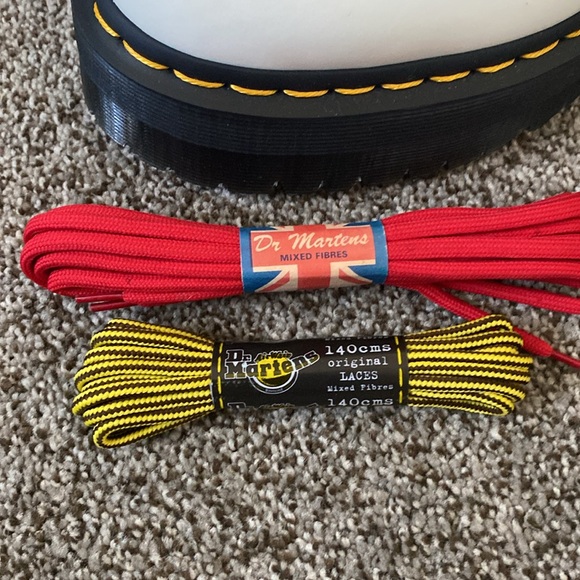 New Dr Martens white Jadon platform boots with two sets of laces for free! - Picture 12 of 13